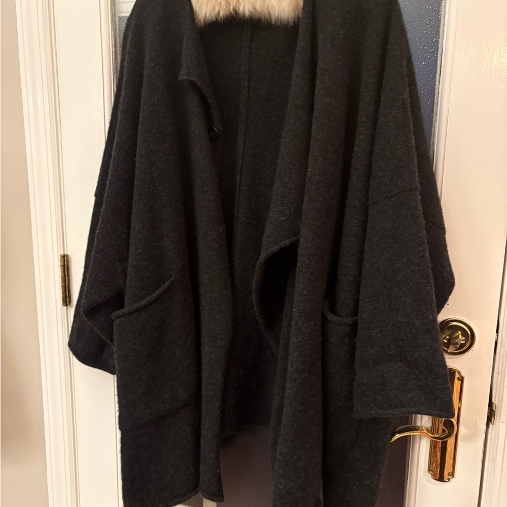 Eskandar oversized sweater coat